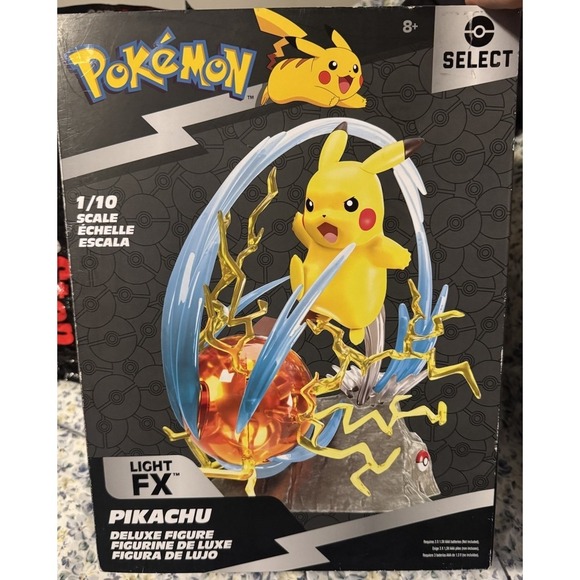 Pokemon Pikachu Select Deluxe Figure Jazwares 1/10 Scale Light FX - *Read Desc* - Picture 3 of 16